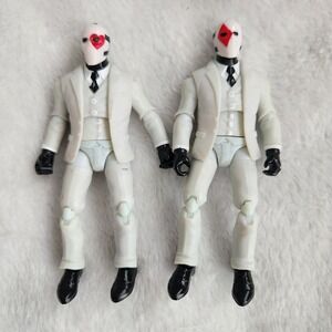 2 Fortnite Squad Mode WILD CARD 4" Posable Figures White Heart Diamond